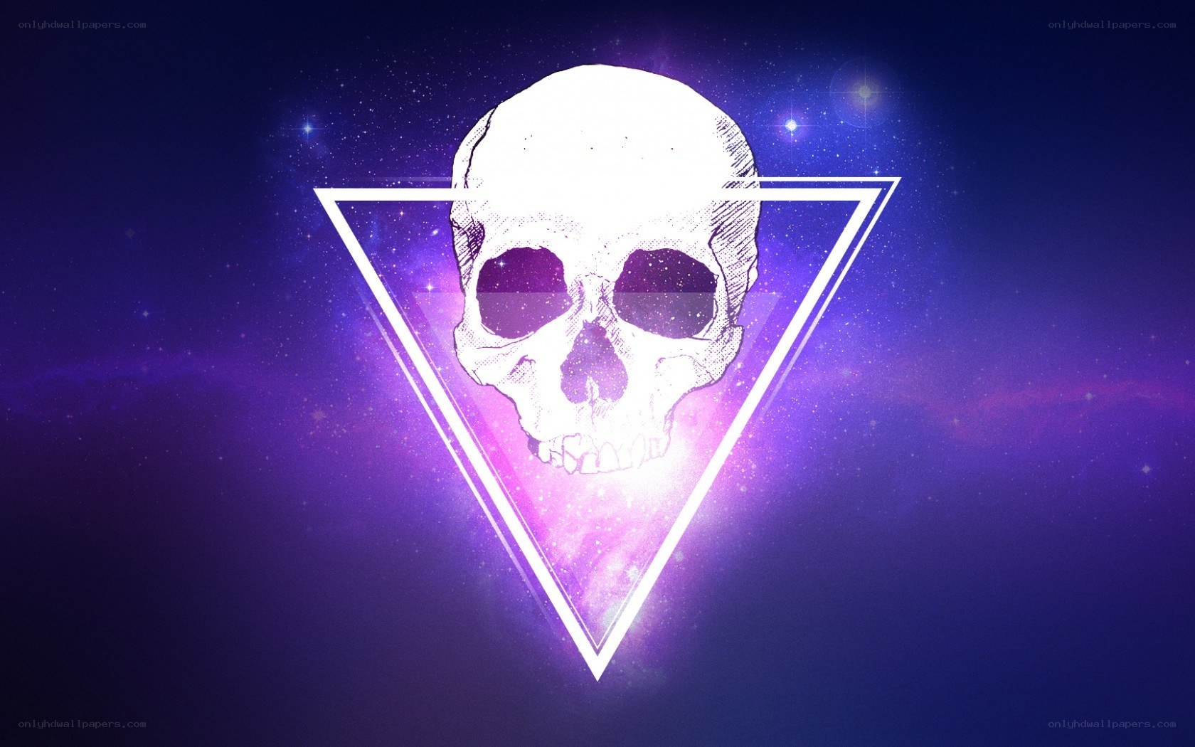 skull in cosmic triangle