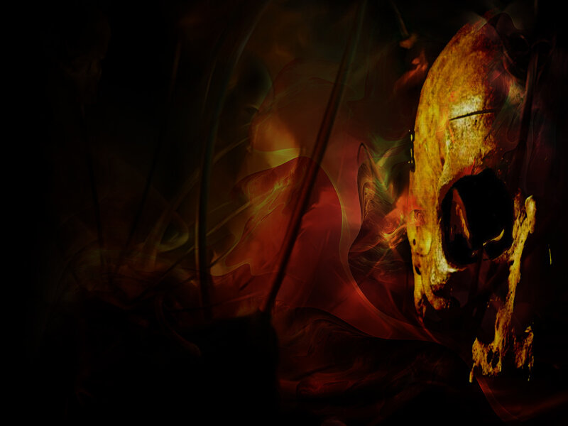 Skull in Dark Smoke