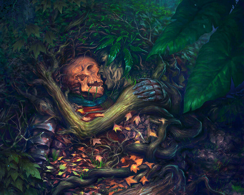 Skull in Forest