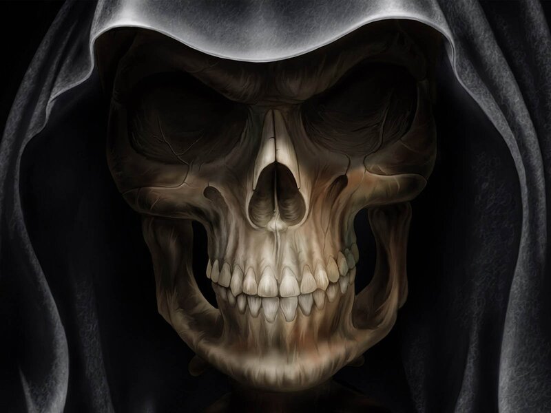Skull in Hood — Black