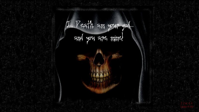 Skull in Hooded Cloak — Black, Dark