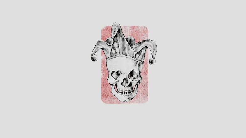 skull in jester hat