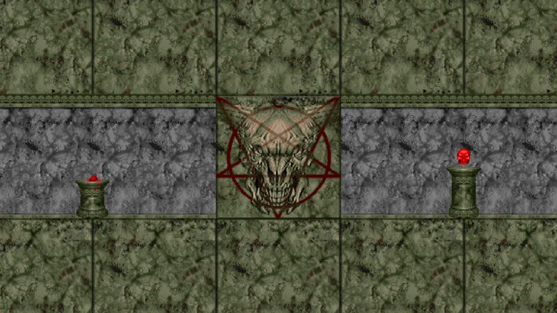 Skull in Pentagram — Green