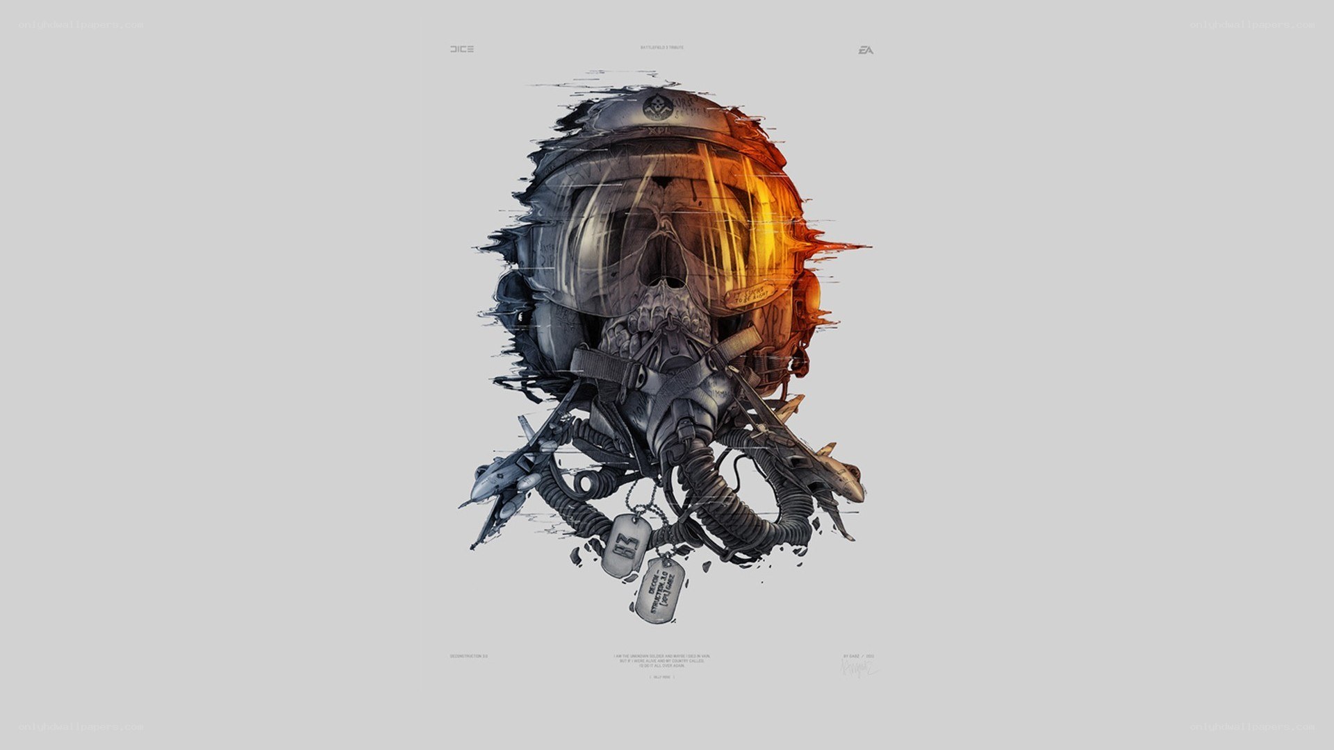 skull in pilot helmet artwork