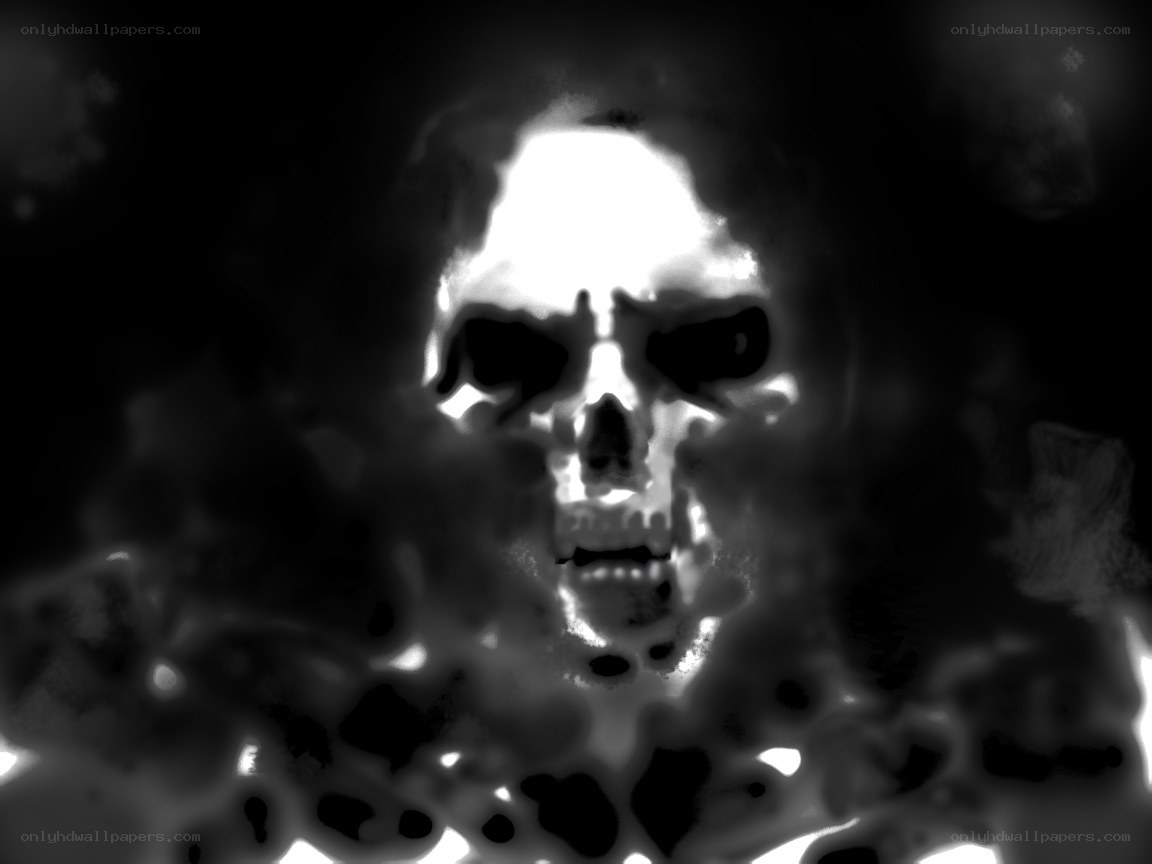 skull in smoke