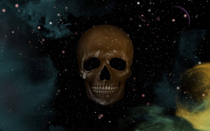 Skull in Space — Black
