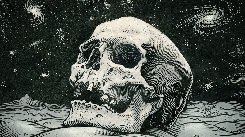 Skull in Space Landscape