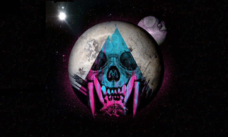 skull in space triangle