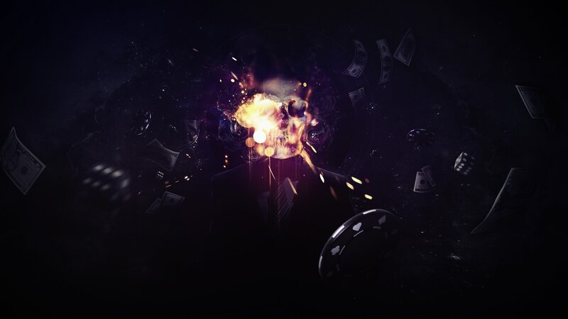 Skull in Suit Explosion