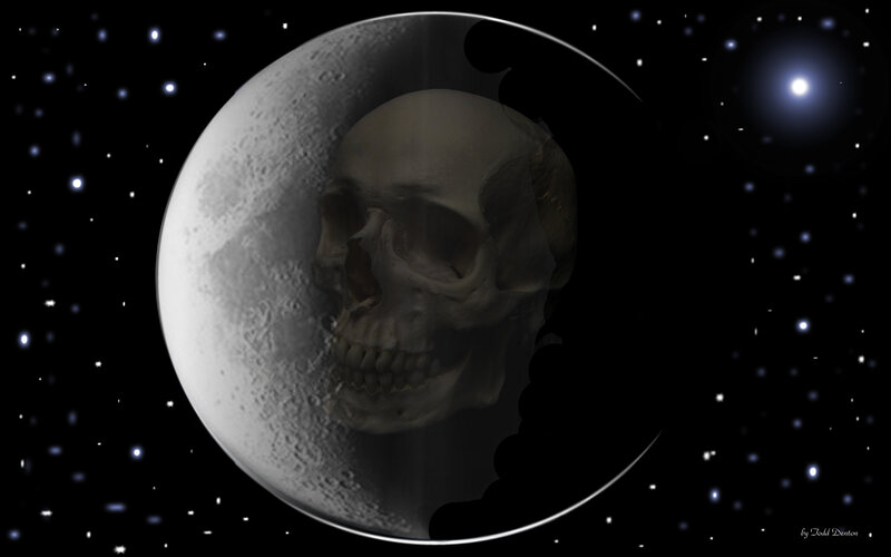 Skull in the Moon