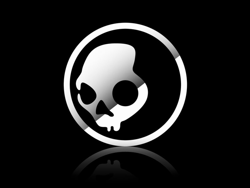 Skull logo in a circle