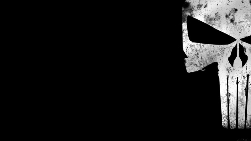 Skull Logo on Black — Dark, Digital Art, Black Background