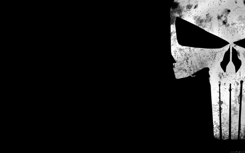Skull Logo on Black — Dark, Digital Art