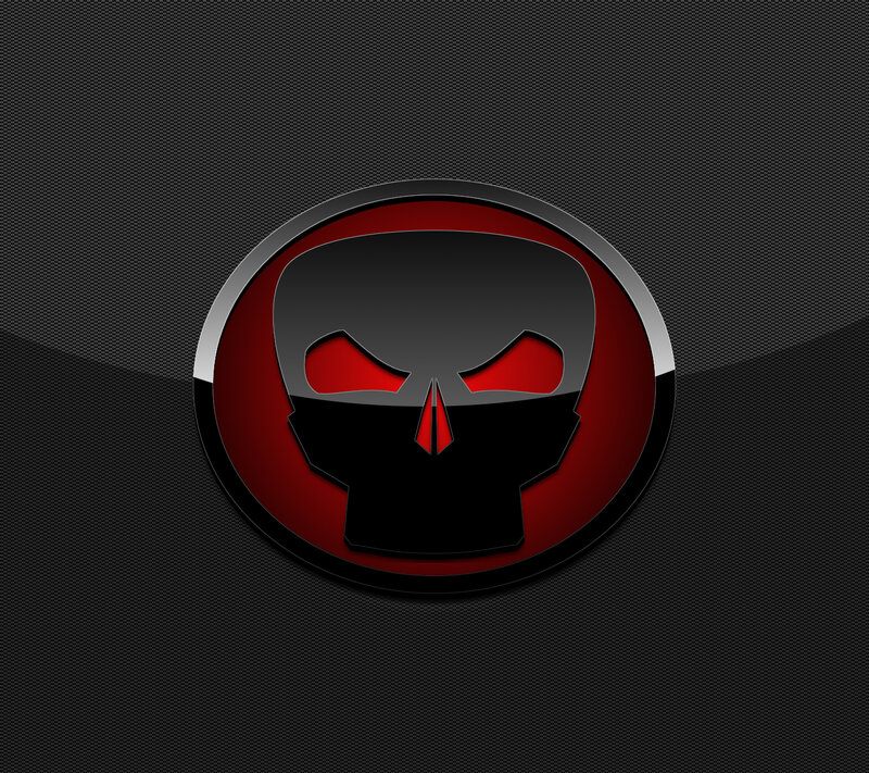 Skull Logo on Dark Background