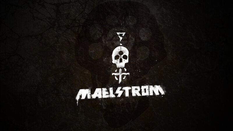 Skull Logo on Dark Wall