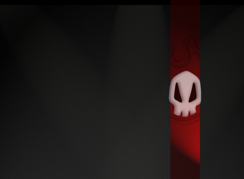 skull logo on red stripe