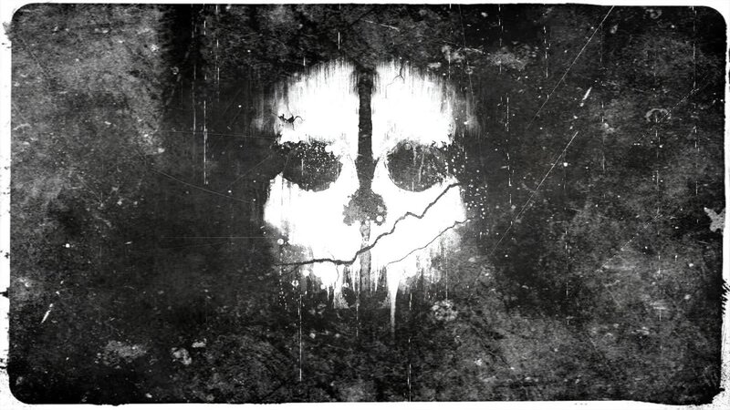 Skull Logo on Wall — Black, Dark, Gritty