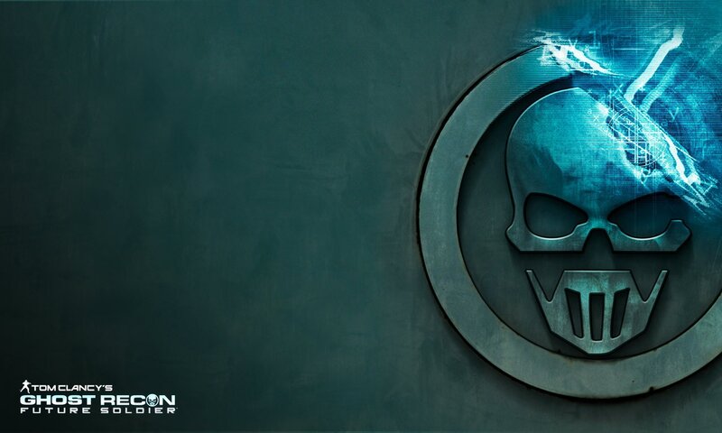 Skull Logo on Wall — Blue, Dark, Dramatic