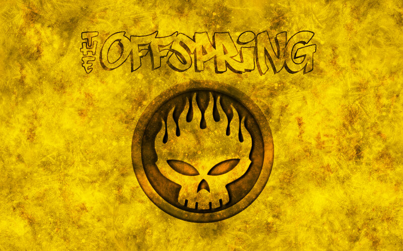 Skull Logo on Yellow Background — Aggressive