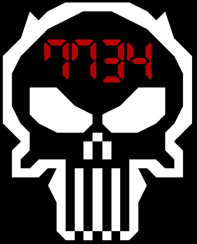 Skull Logo with Numbers