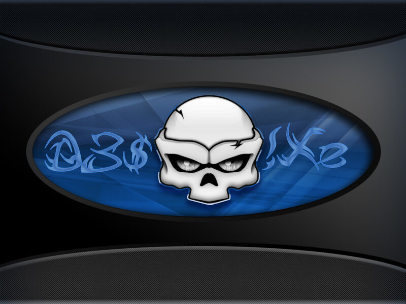 skull logo with stylized text