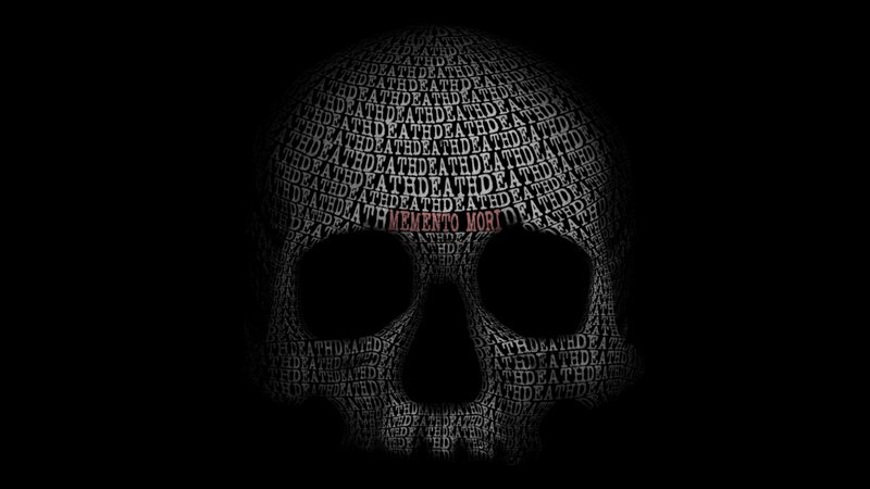 Skull Made of Text