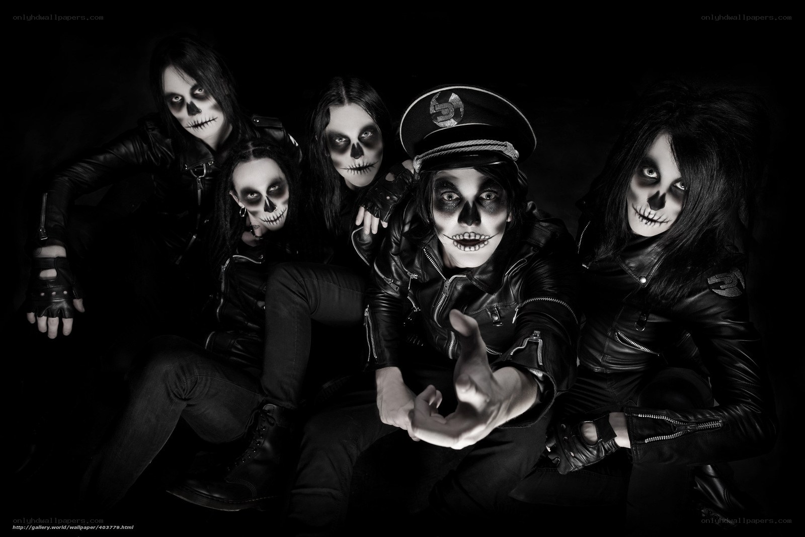 skull makeup band photo