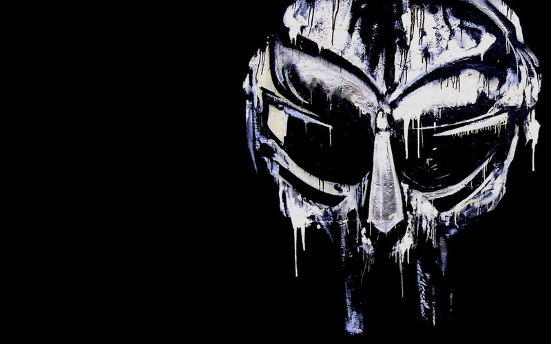 Skull Mask with Dripping Paint