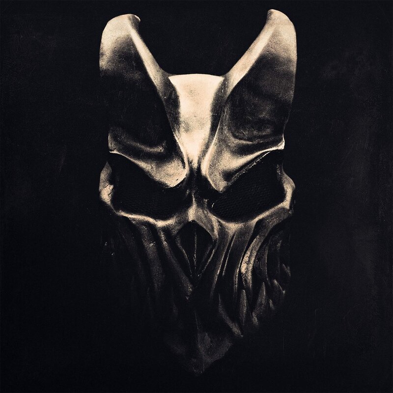 Skull Mask with Horns — Black