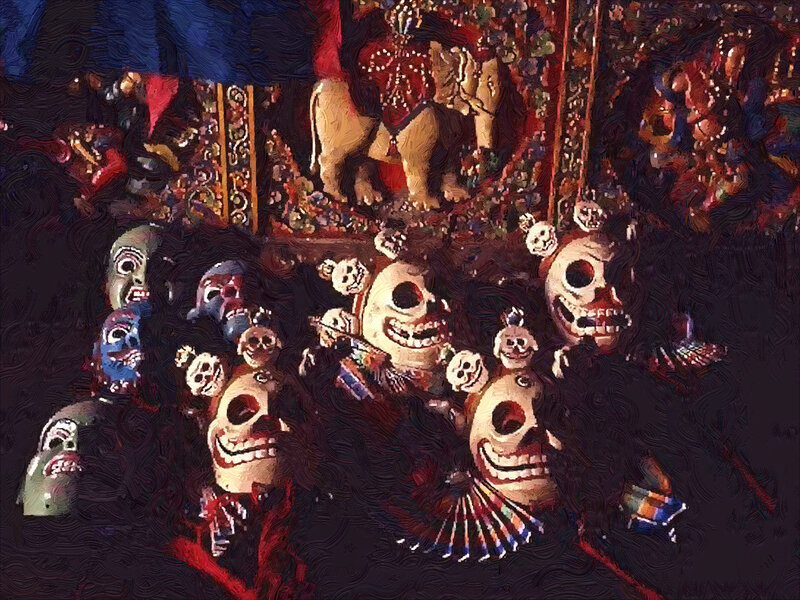 Skull Masks in Procession
