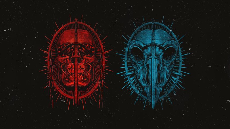 Skull Masks with Swords