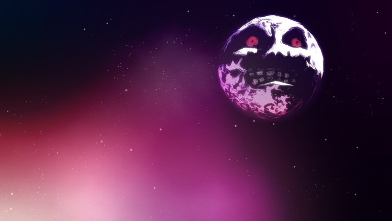 skull moon in space