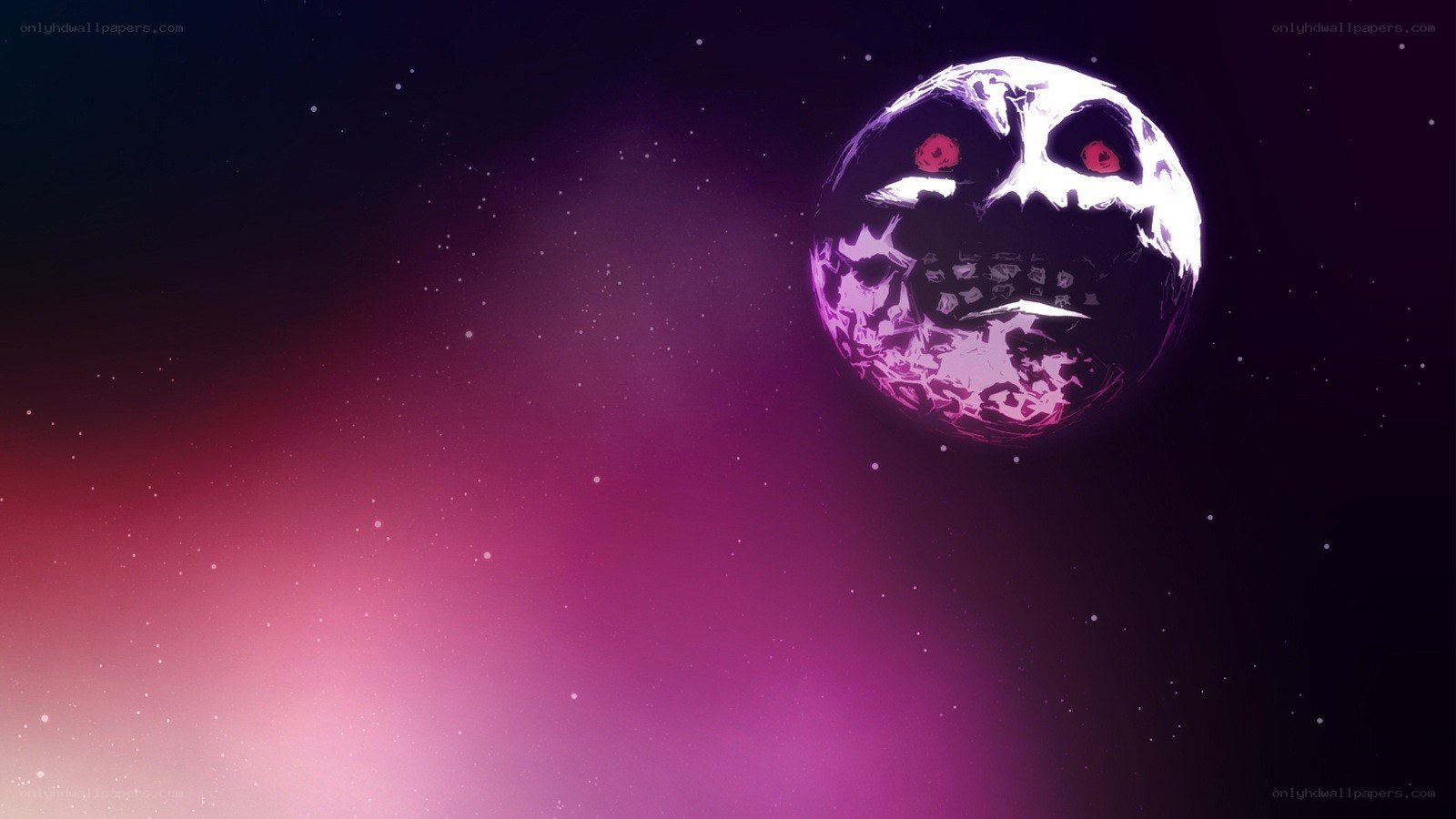 skull moon in space