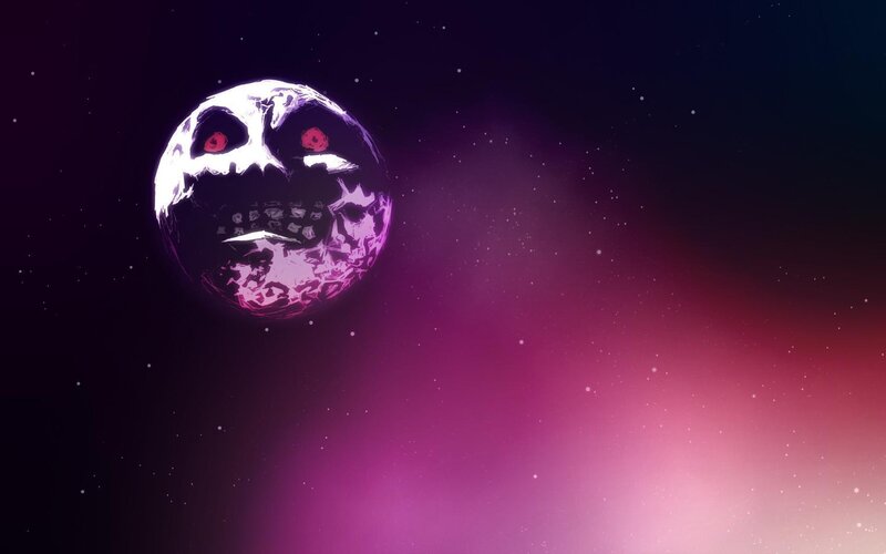 skull moon in space