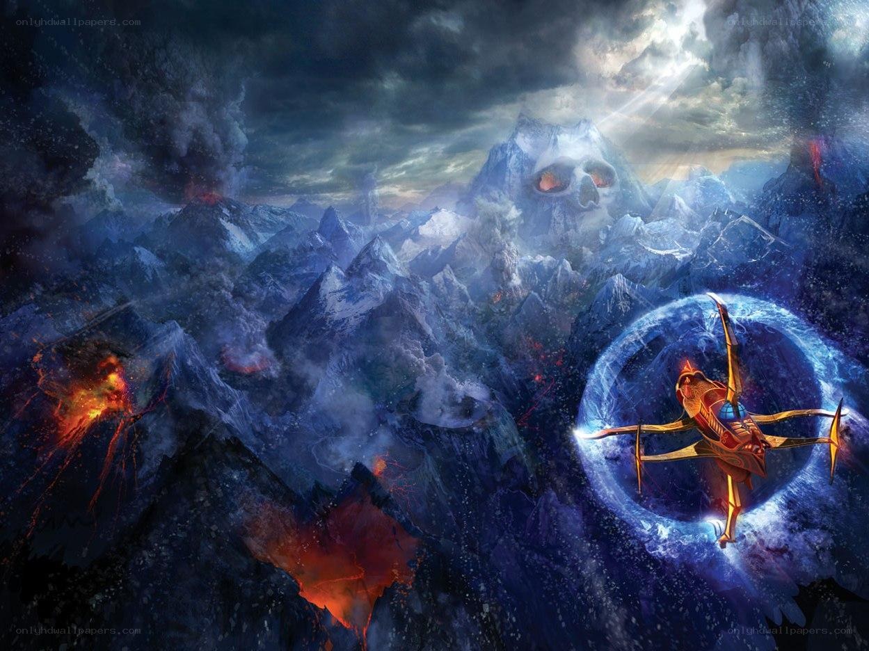 Skull Mountain and Spaceship
