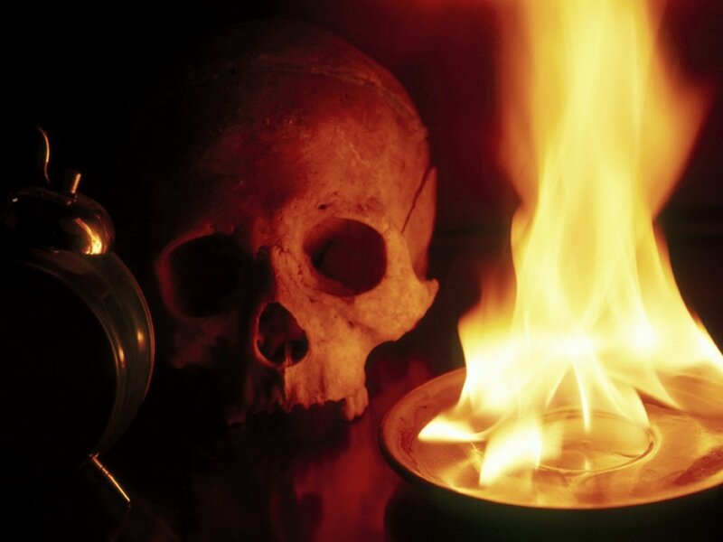 Skull Near Flame