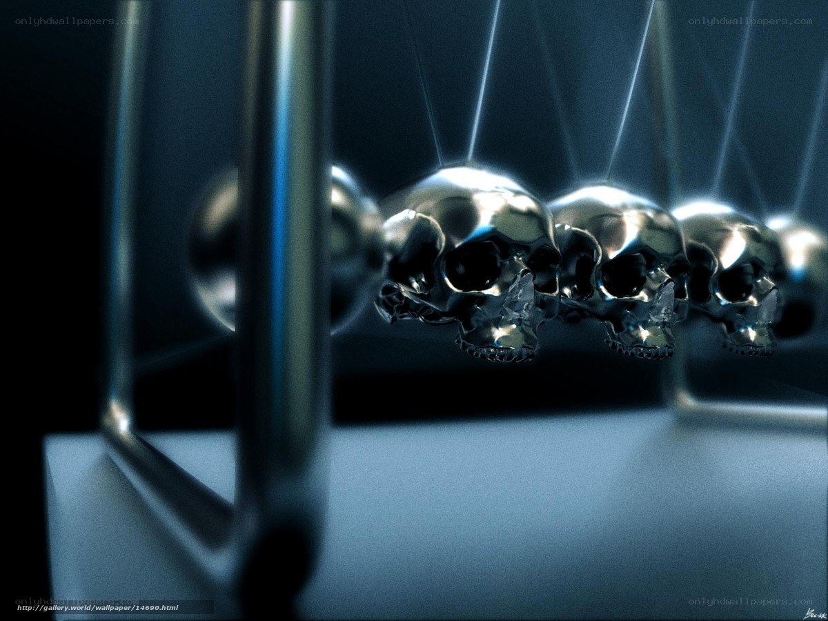 Skull Newton's Cradle