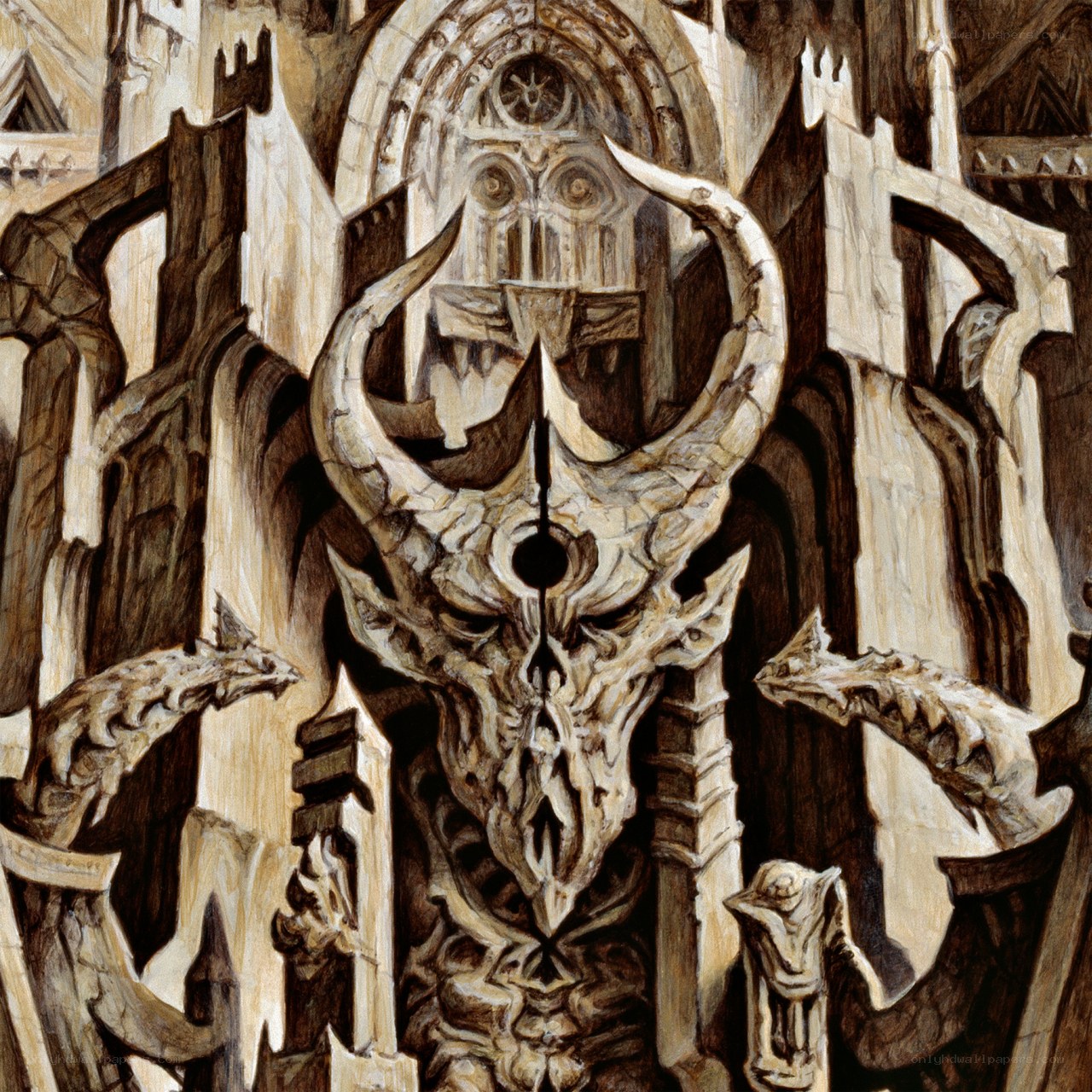 skull of a demonic creature