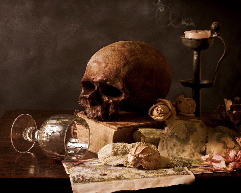 Skull on Book