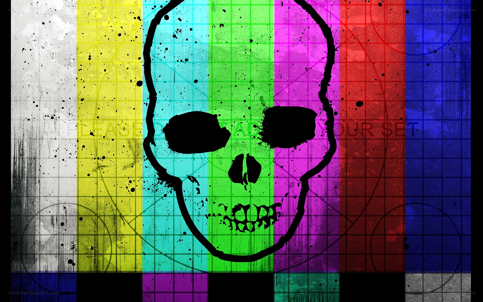 skull on test pattern