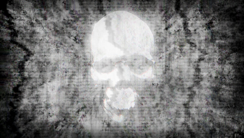 skull on textured background