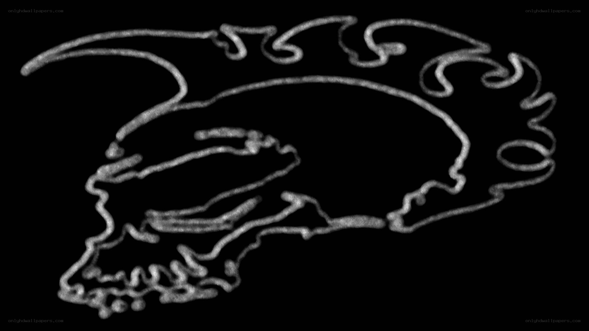 skull outline with horns