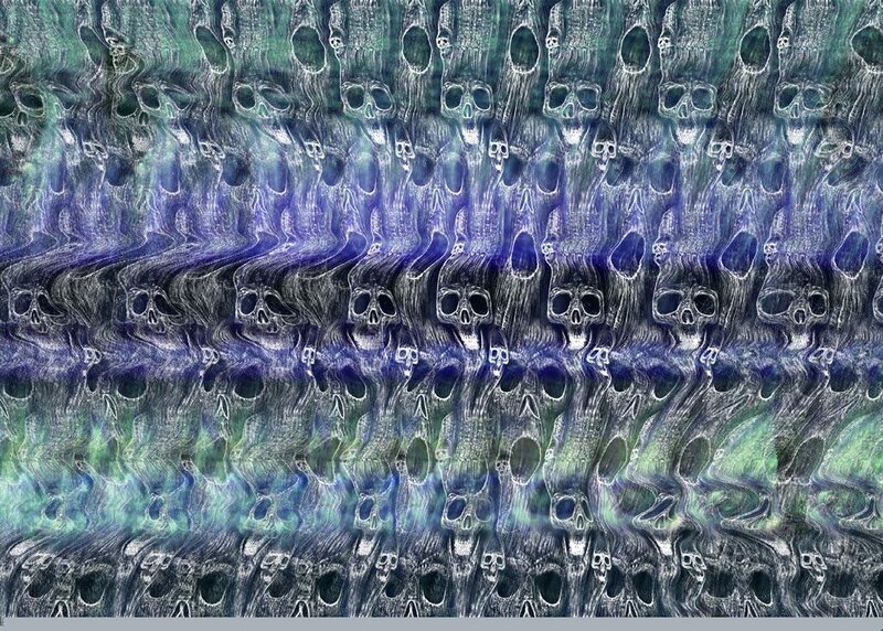 Skull pattern abstract art