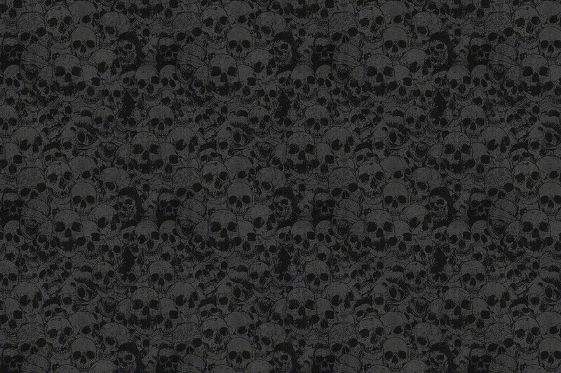 Skull Pattern Background — Black