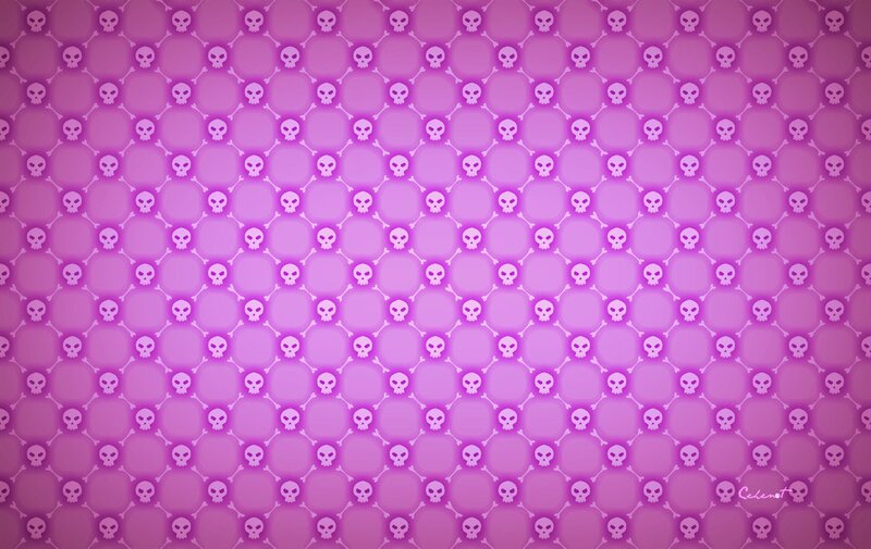 Skull Pattern Background — Purple