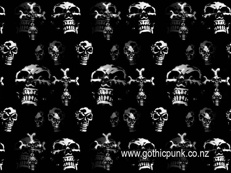 Skull Pattern on Black — Dark