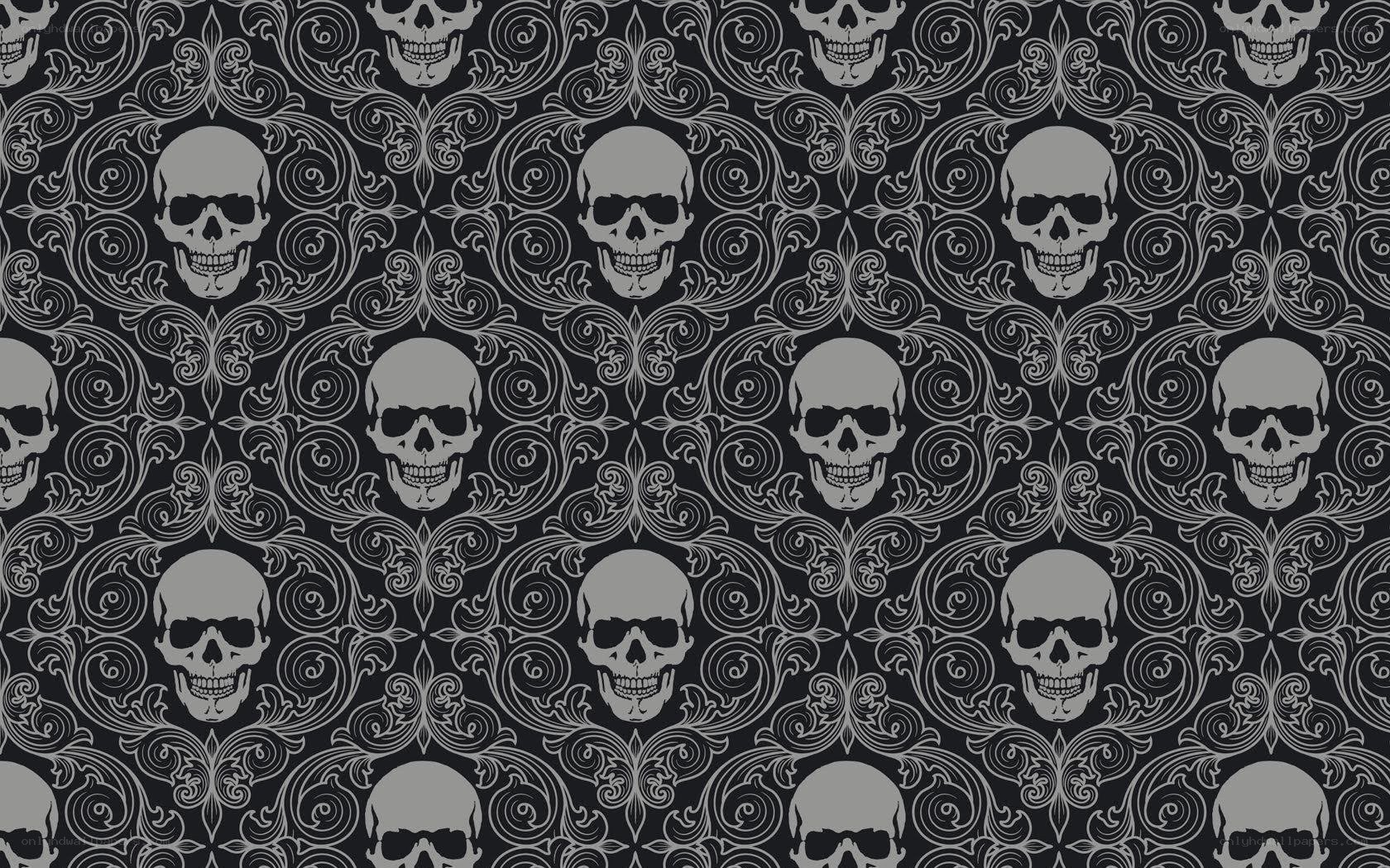 skull pattern wallpaper