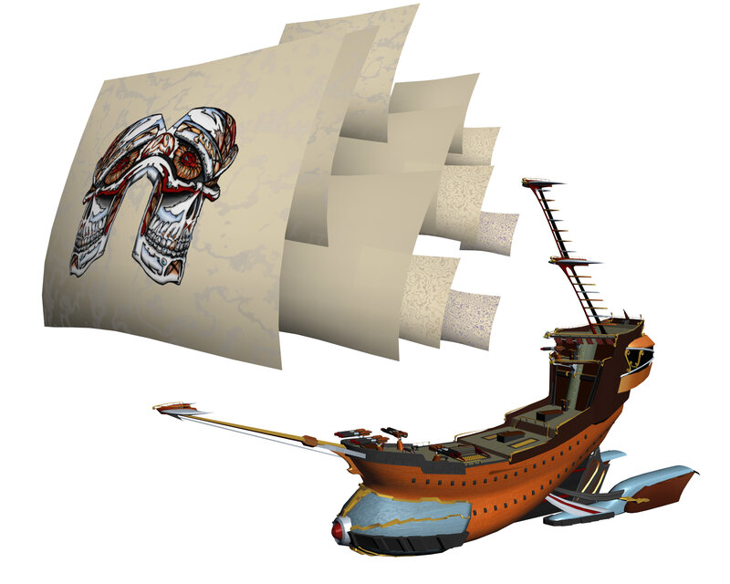skull-pirate-ship design