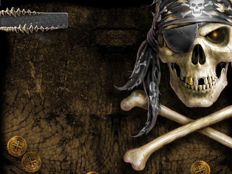 Skull Pirate with Bones