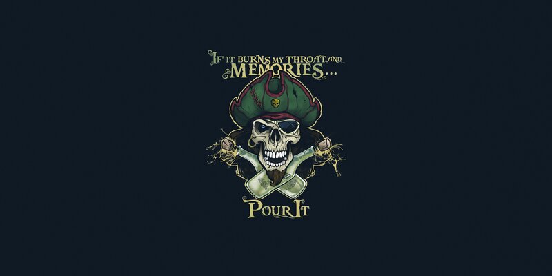 Skull Pirate with Bottles